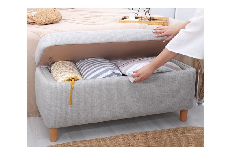 Mansi Sittpuff 100 cm - Ljusgrå - Möbler - Fåtölj & stolar - Pall & puff - Sittpuff