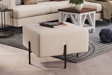 Menard Compact Sittpuff 60 cm Kvadratisk - Beige - Möbler - Fåtölj & stolar - Pall & puff - Sittpuff