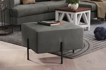 Menard Compact Sittpuff 60 cm Kvadratisk - Grå - Möbler - Fåtölj & stolar - Pall & puff - Sittpuff