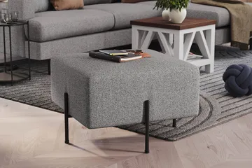 Menard Compact Sittpuff 60 cm Kvadratisk - Grå - Möbler - Fåtölj & stolar - Pall & puff - Sittpuff