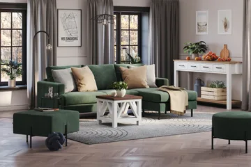 Menard Compact Sittpuff 60 cm Kvadratisk - Grön - Möbler - Fåtölj & stolar - Pall & puff - Sittpuff