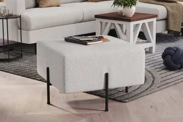 Menard Compact Sittpuff 60 cm Kvadratisk - Vit - Möbler - Fåtölj & stolar - Pall & puff - Sittpuff