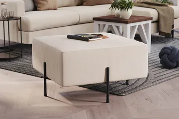 Menard Compact Sittpuff 70 cm Kvadratisk - Beige - Möbler - Fåtölj & stolar - Pall & puff - Sittpuff