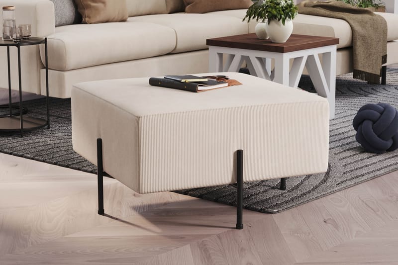 Menard Compact Sittpuff 70 cm Kvadratisk - Beige - Möbler - Fåtölj & stolar - Pall & puff - Sittpuff