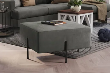 Menard Compact Sittpuff 70 cm Kvadratisk - Grå - Möbler - Fåtölj & stolar - Pall & puff - Sittpuff