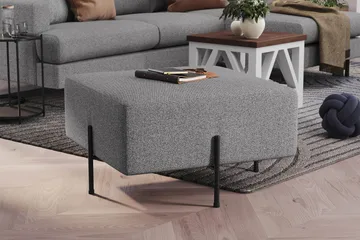 Menard Compact Sittpuff 70 cm Kvadratisk - Grå - Möbler - Fåtölj & stolar - Pall & puff - Sittpuff