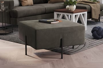 Menard Compact Sittpuff 70 cm Kvadratisk - Mörkgrå - Möbler - Fåtölj & stolar - Pall & puff - Sittpuff