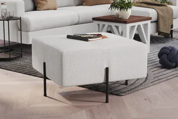Menard Compact Sittpuff 70 cm Kvadratisk - Vit - Möbler - Fåtölj & stolar - Pall & puff - Sittpuff