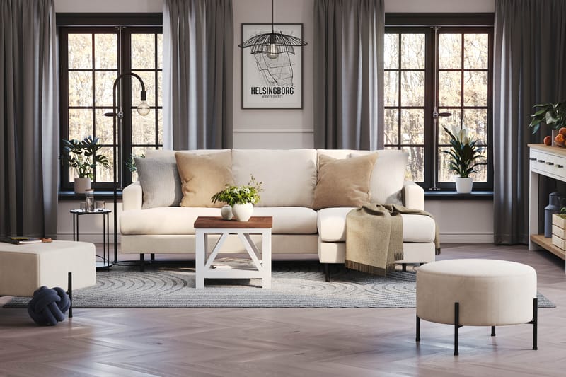 Menard Compact Sittpuff Rund 60 cm - Beige - Möbler - Fåtölj & stolar - Pall & puff - Sittpuff