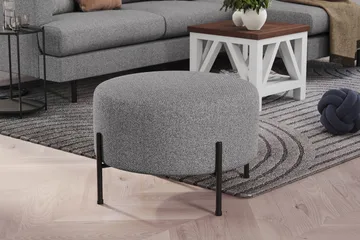 Menard Compact Sittpuff Rund 60 cm - Grå - Möbler - Fåtölj & stolar - Pall & puff - Sittpuff