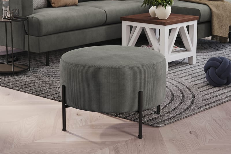 Menard Compact Sittpuff Rund 60 cm - Grå - Möbler - Fåtölj & stolar - Pall & puff - Sittpuff
