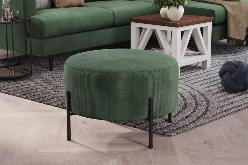 Menard Compact Sittpuff Rund 60 cm - Grön - Möbler - Fåtölj & stolar - Pall & puff - Sittpuff