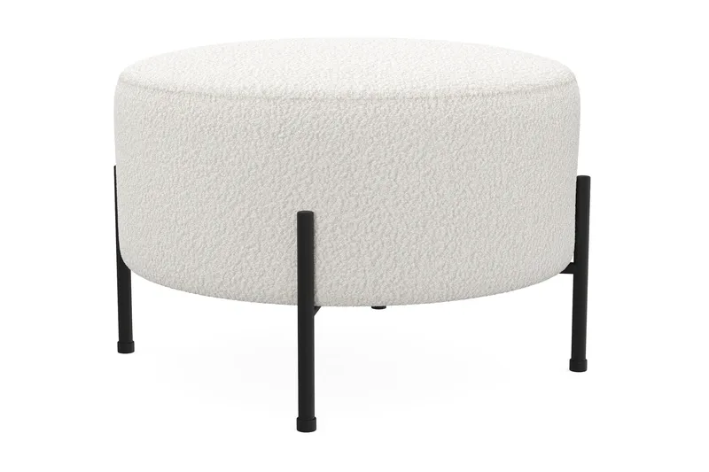 Menard Compact Sittpuff Rund 60 cm - Vit - Möbler - Fåtölj & stolar - Pall & puff - Sittpuff