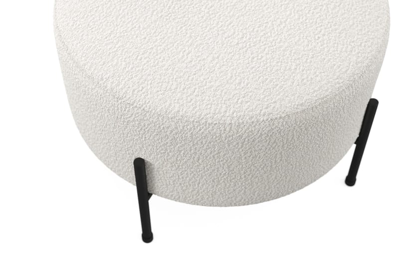 Menard Compact Sittpuff Rund 60 cm - Vit - Möbler - Fåtölj & stolar - Pall & puff - Sittpuff