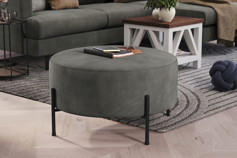 Menard Compact Sittpuff Rund 70 cm - Grå - Möbler - Fåtölj & stolar - Pall & puff - Sittpuff