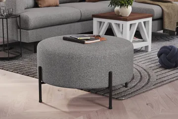 Menard Compact Sittpuff Rund 70 cm - Grå - Möbler - Fåtölj & stolar - Pall & puff - Sittpuff