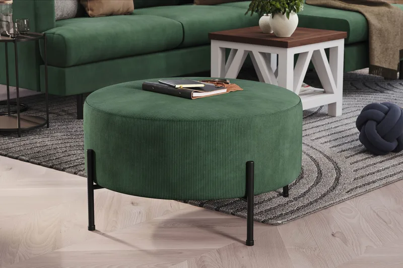 Menard Compact Sittpuff Rund 70 cm - Grön - Möbler - Fåtölj & stolar - Pall & puff - Sittpuff