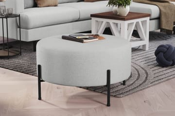 Menard Compact Sittpuff Rund 70 cm - Ljusgrå - Möbler - Fåtölj & stolar - Pall & puff - Sittpuff