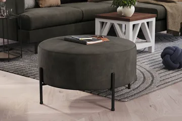 Menard Compact Sittpuff Rund 70 cm - Mörkgrå - Möbler - Fåtölj & stolar - Pall & puff - Sittpuff