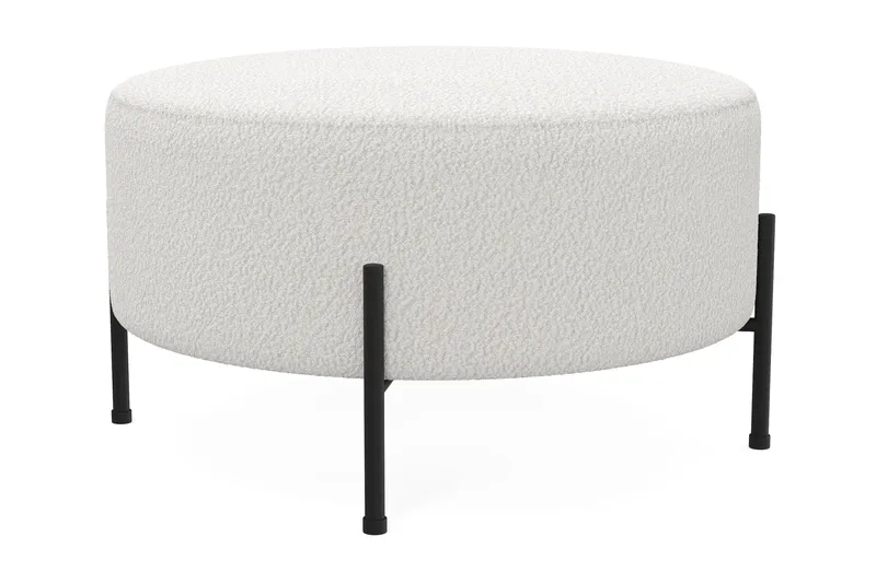 Menard Compact Sittpuff Rund 70 cm - Vit - Möbler - Fåtölj & stolar - Pall & puff - Sittpuff