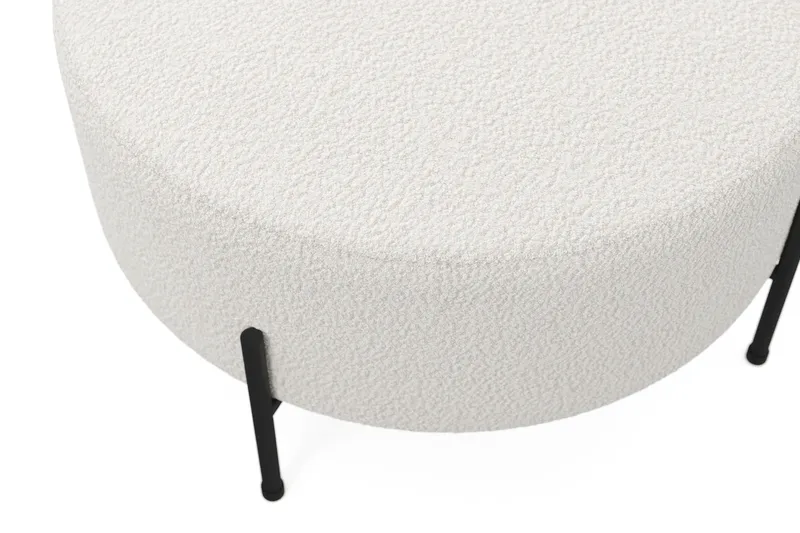 Menard Compact Sittpuff Rund 70 cm - Vit - Möbler - Fåtölj & stolar - Pall & puff - Sittpuff