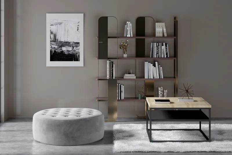 Montyda Sittpuff Rund - Grå - Möbler - Fåtölj & stolar - Pall & puff - Sittpuff