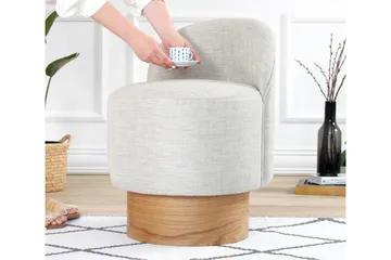 Muktan Sittpuff 47 cm - Ljusgrå - Möbler - Fåtölj & stolar - Pall & puff - Sittpuff