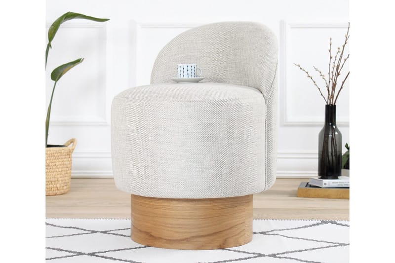 Muktan Sittpuff 47 cm - Ljusgrå - Möbler - Fåtölj & stolar - Pall & puff - Sittpuff