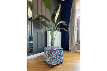 Multan Sittpuff 45 cm - Blå - Möbler - Fåtölj & stolar - Pall & puff - Sittpuff