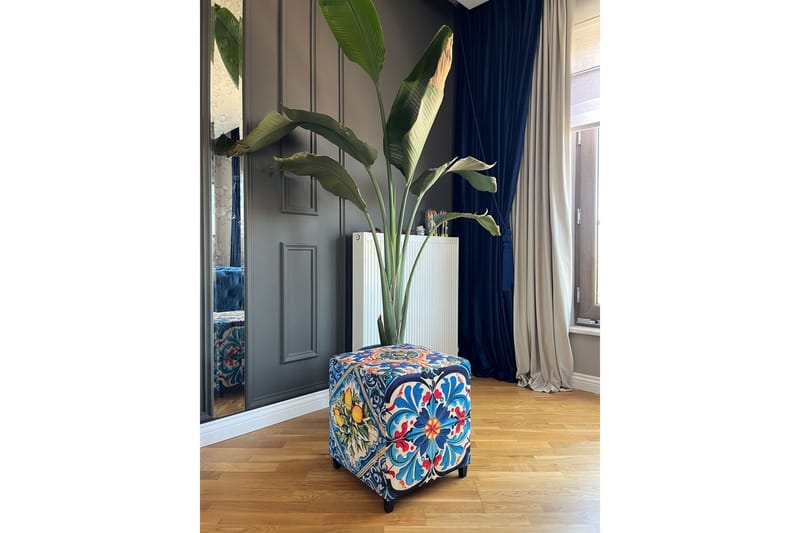 Multan Sittpuff 45 cm, Blå