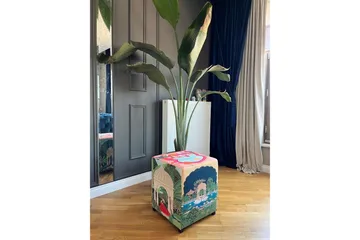 Multan Sittpuff 45 cm - Rosa - Möbler - Fåtölj & stolar - Pall & puff - Sittpuff