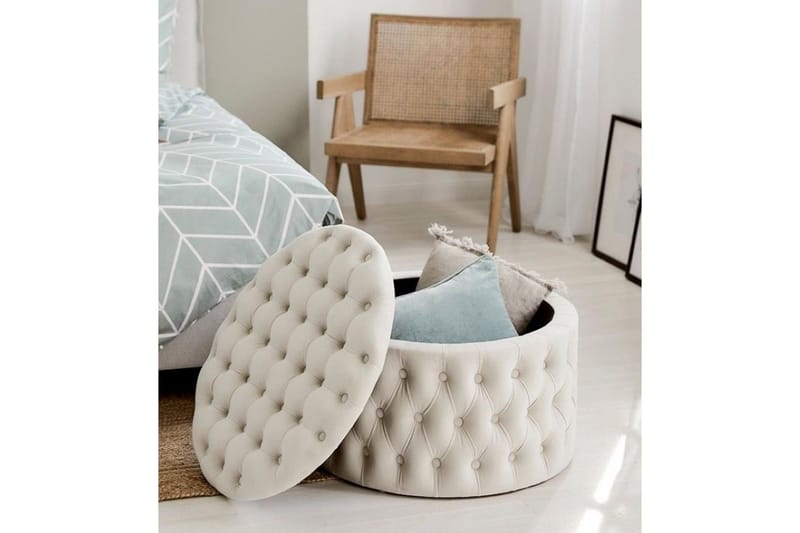 Munder Sittpuff 70 cm - Vit - Möbler - Fåtölj & stolar - Pall & puff - Sittpuff