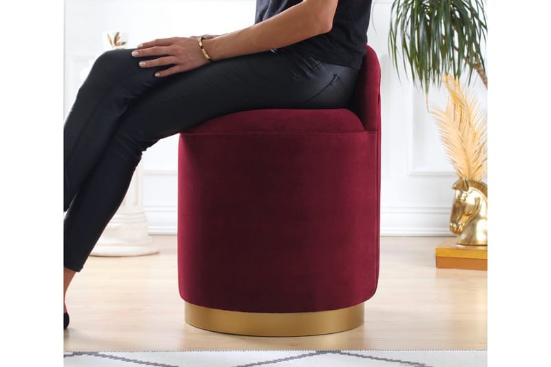 Murwillumbah Sittpuff 45 cm - Röd - Möbler - Fåtölj & stolar - Pall & puff - Sittpuff