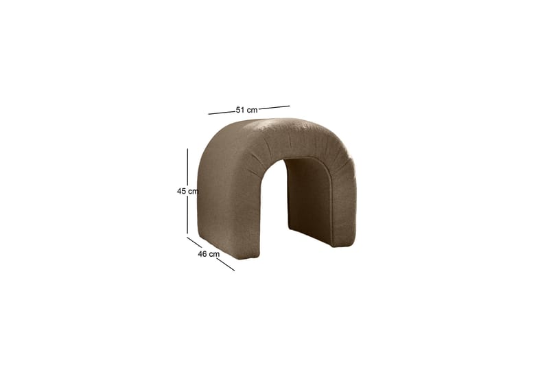 Nagar Sittpuff 51 cm - Brun - Möbler - Fåtölj & stolar - Pall & puff - Sittpuff