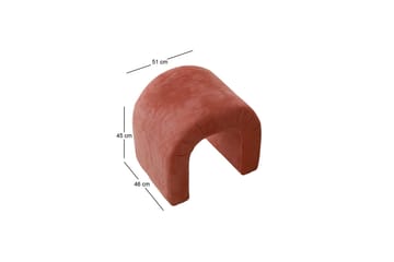 Nagar Sittpuff 51 cm - Korall - Möbler - Fåtölj & stolar - Pall & puff - Sittpuff