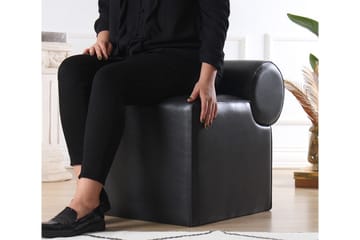 Nahar Sittpuff 45 cm - Svart - Möbler - Fåtölj & stolar - Pall & puff - Sittpuff