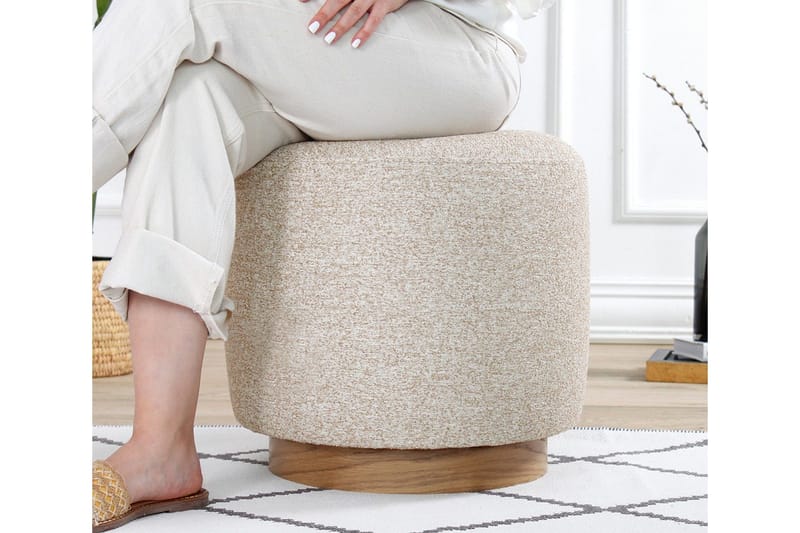 Namra Sittpuff 45 cm - Beige - Möbler - Fåtölj & stolar - Pall & puff - Sittpuff