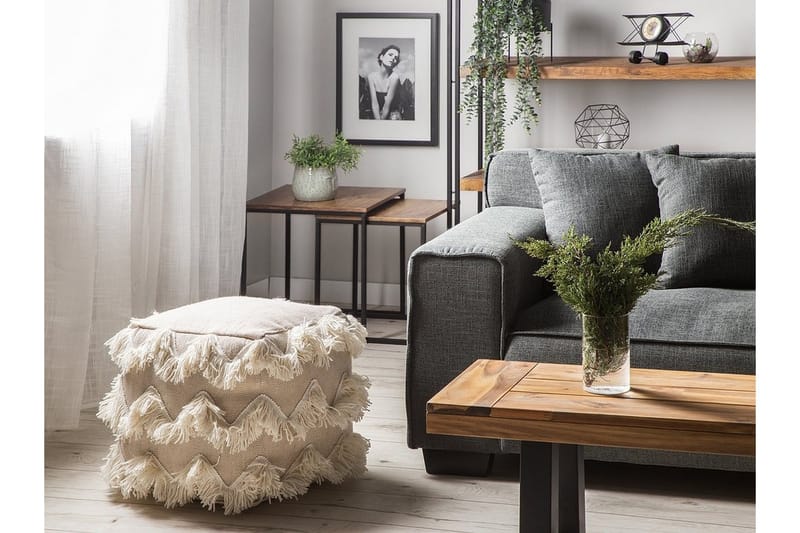 Nashik Sittpuff 45 cm - Beige - Möbler - Fåtölj & stolar - Pall & puff - Sittpuff