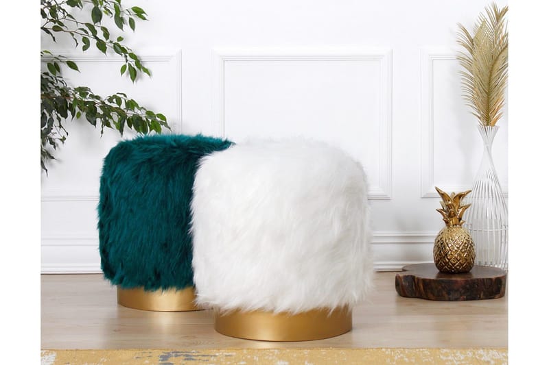 Needles Sittpuff 40 cm - Vit - Möbler - Fåtölj & stolar - Pall & puff - Sittpuff