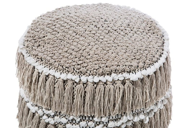 Noida Sittpuff 44 cm - Beige - Möbler - Fåtölj & stolar - Pall & puff - Sittpuff