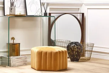 Oakbrook Sittpuff - Gul - Möbler - Fåtölj & stolar - Pall & puff - Sittpuff