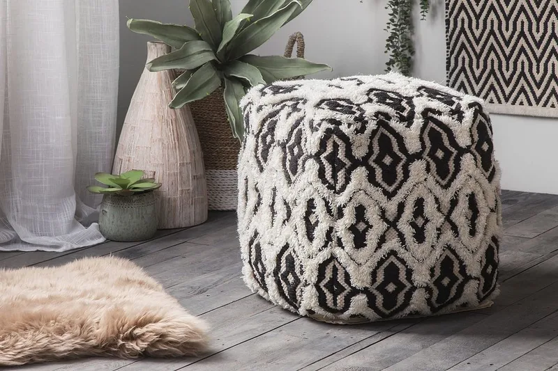 Orai Sittpuff 45 cm - Svart - Möbler - Fåtölj & stolar - Pall & puff - Sittpuff