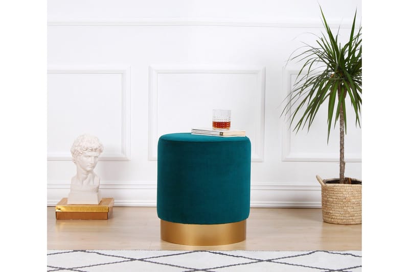 Owensboro Sittpuff 40 cm - Blå - Möbler - Fåtölj & stolar - Pall & puff - Sittpuff