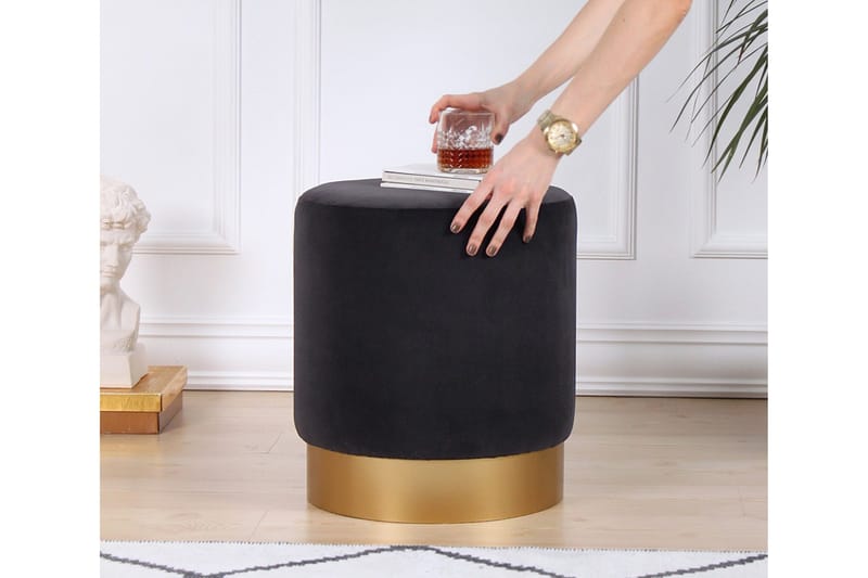 Owensboro Sittpuff 40 cm - Grå - Möbler - Fåtölj & stolar - Pall & puff - Sittpuff