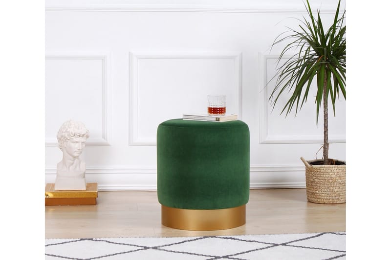 Owensboro Sittpuff 40 cm - Grön - Möbler - Fåtölj & stolar - Pall & puff - Sittpuff