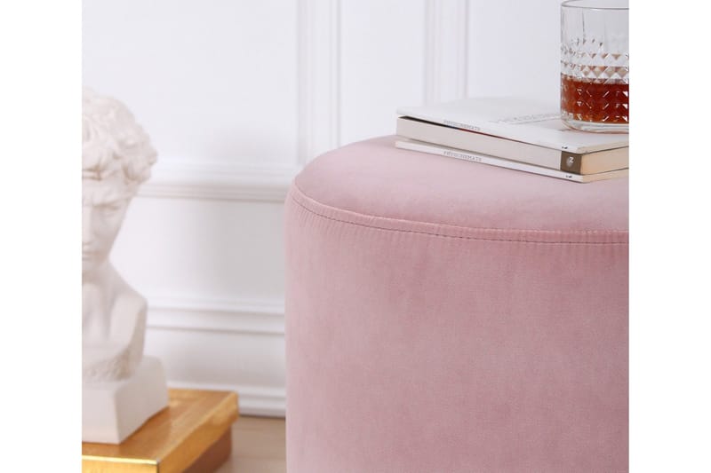 Owensboro Sittpuff 40 cm - Rosa - Möbler - Fåtölj & stolar - Pall & puff - Sittpuff