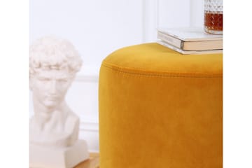 Owensboro Sittpuff 40 cm - Senapsgul - Möbler - Fåtölj & stolar - Pall & puff - Sittpuff