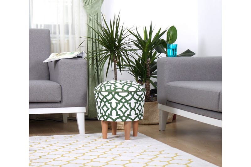 Painesville Sittpuff 42 cm - Grön - Möbler - Fåtölj & stolar - Pall & puff - Sittpuff