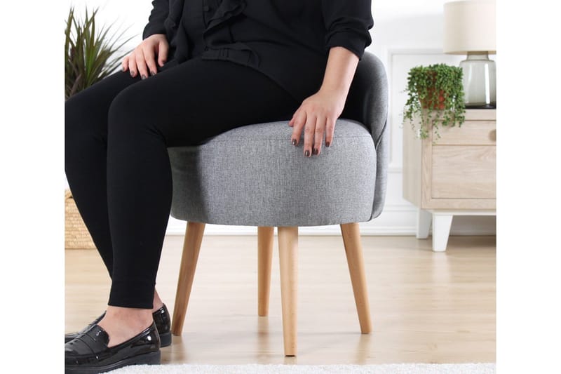 Philippi Sittpuff 42 cm - Grå - Möbler - Fåtölj & stolar - Pall & puff - Sittpuff