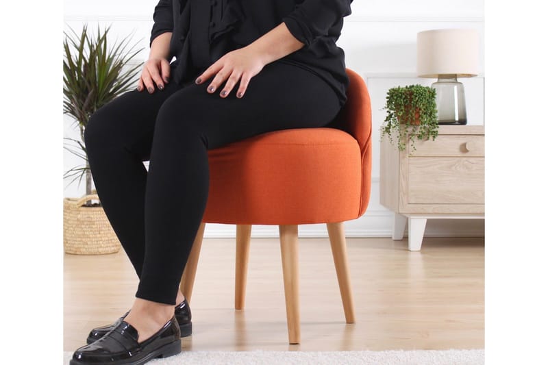 Philippi Sittpuff 42 cm - Orange - Möbler - Fåtölj & stolar - Pall & puff - Sittpuff